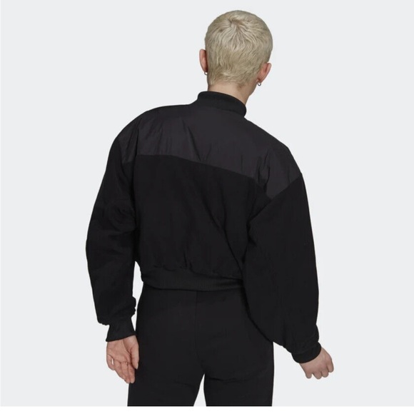Adidas Black Warm Bomber Jacket M - Picture 3 of 11